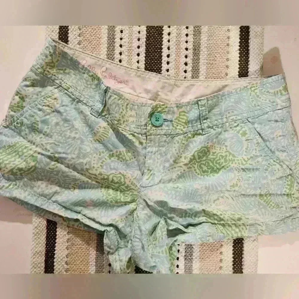 Lilly Pulitzer Get Crackin Crab Print‎ Walsh Shorts Size 6